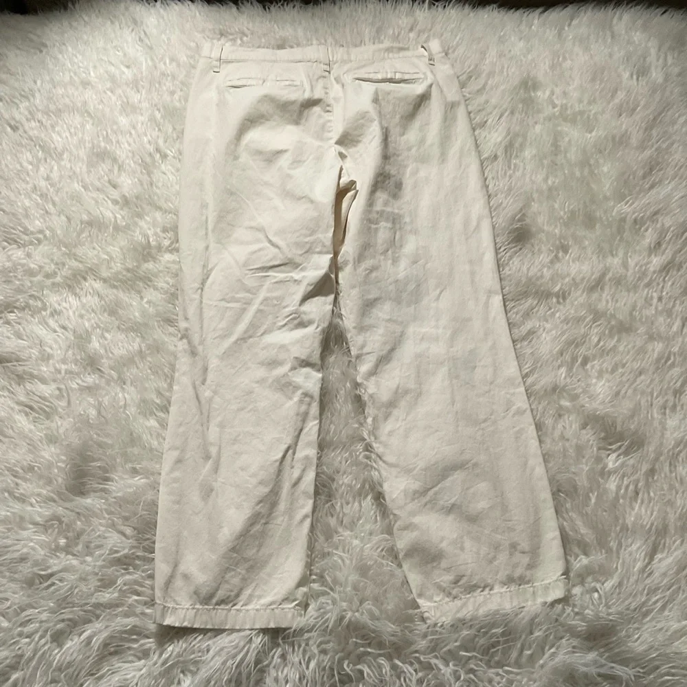 J Crew Pleated Slouchy Boyfriend Chino Pant in‎ Ivory